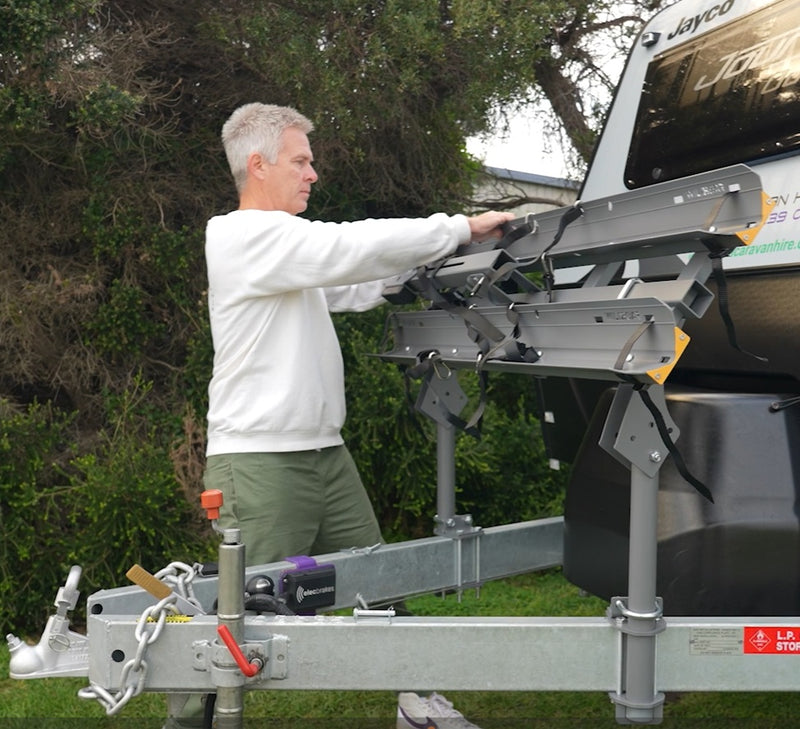 Load image into Gallery viewer, Freedom 2 Bike Caravan Rack - Drawbar Mount NZ
